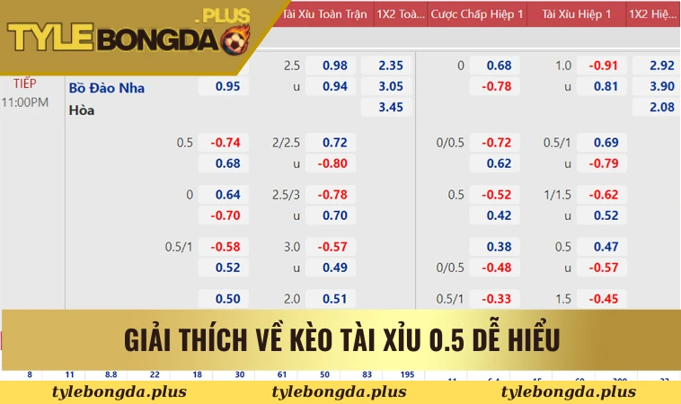 Giải thích về kèo tài xỉu 0.5 dễ hiểu dành cho thành viên