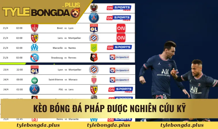 Kèo bóng đá Pháp được nghiên cứu kỹ khi thiết lập