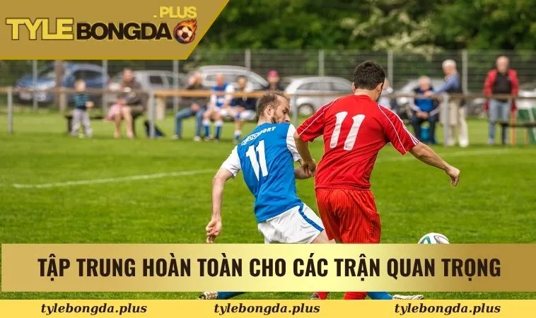 Tập trung hoàn toàn cho các trận quan trọng