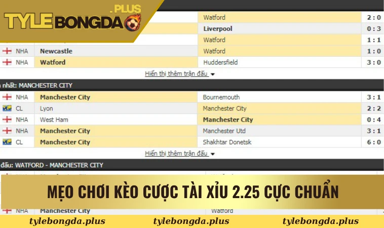 Mẹo chơi kèo cược tài xỉu 2.25 cực chuẩn từ cao thủ